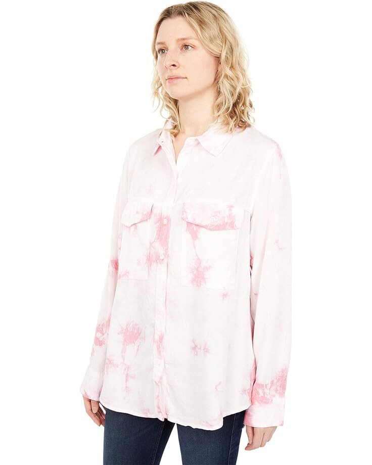 

Рубашка Sanctuary Boyfriend Shirt, цвет Pink Sherbert Tie-Dye