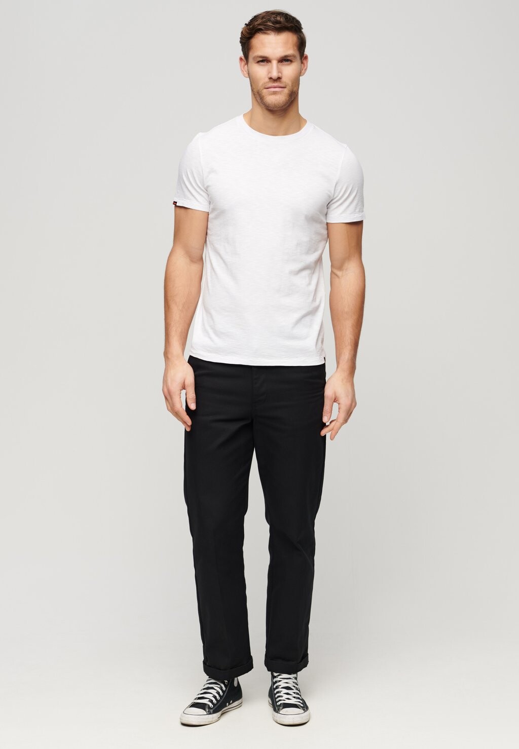 

Футболка базовая CREW NECK SLUB Superdry, цвет optic