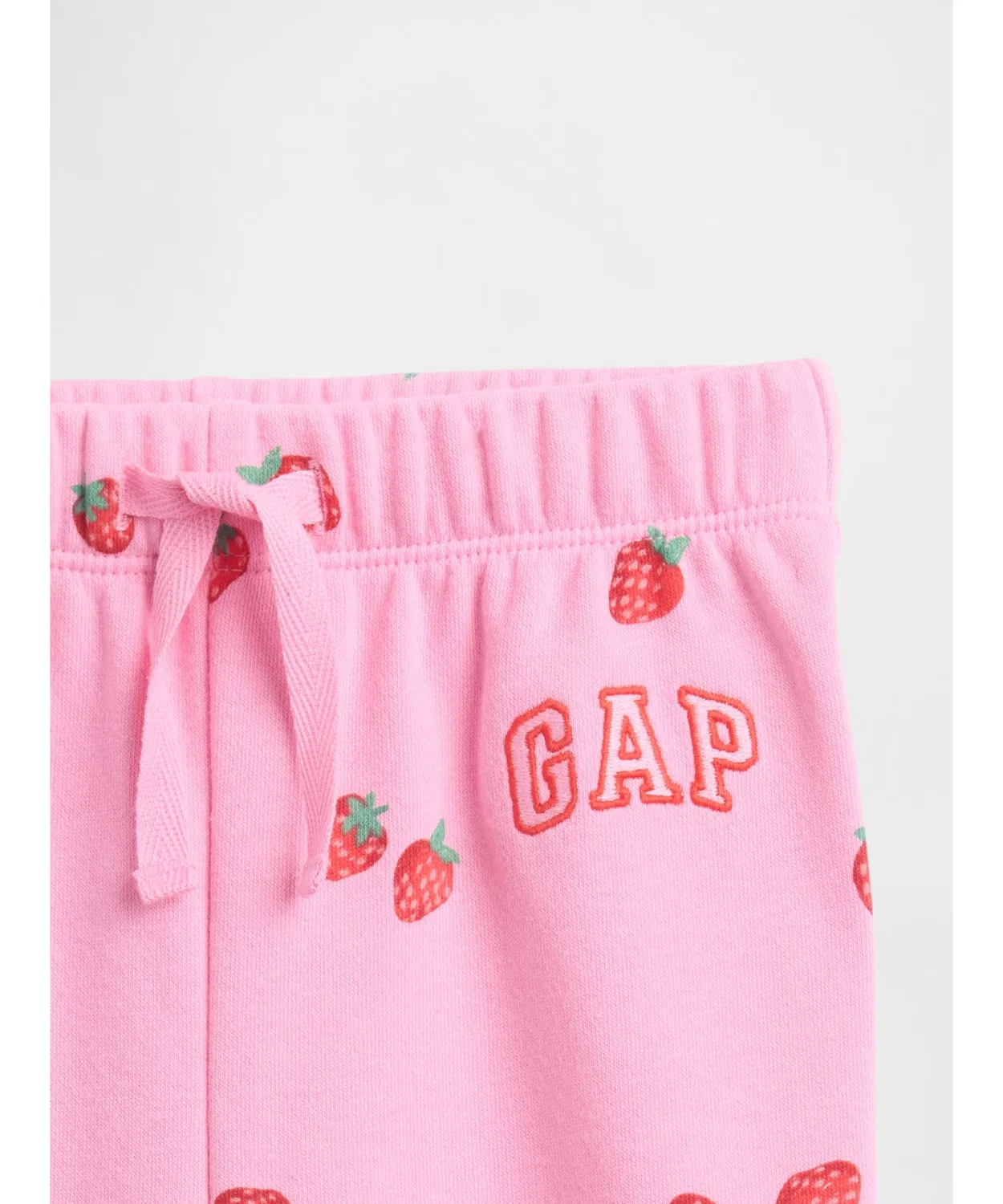 Детские джогеры relaxed fit с логотипом GAP из французского трикотажа, розовые — фото 4