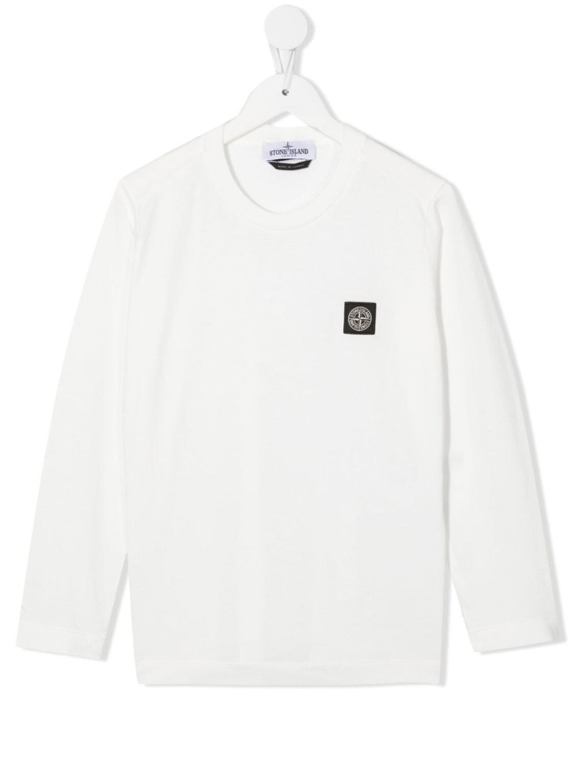 

Stone Island Junior футболка с нашивкой-логотипом, белый