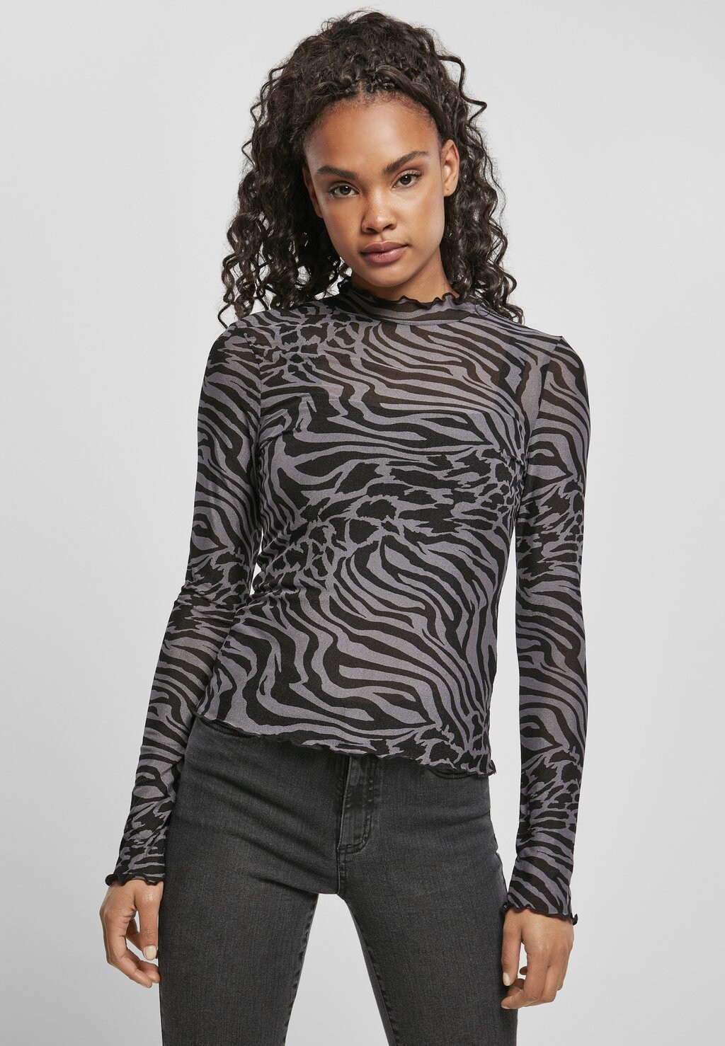 

Футболка с длинным рукавом Longsleeve Urban Classics, цвет asphalt/black