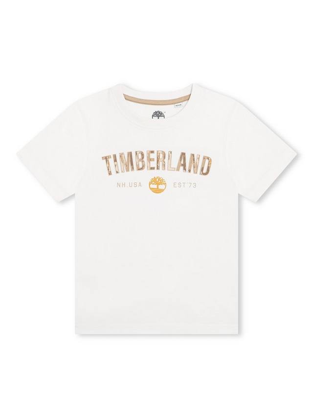 

Футболка с абстрактным логотипом для детей Timberland, White