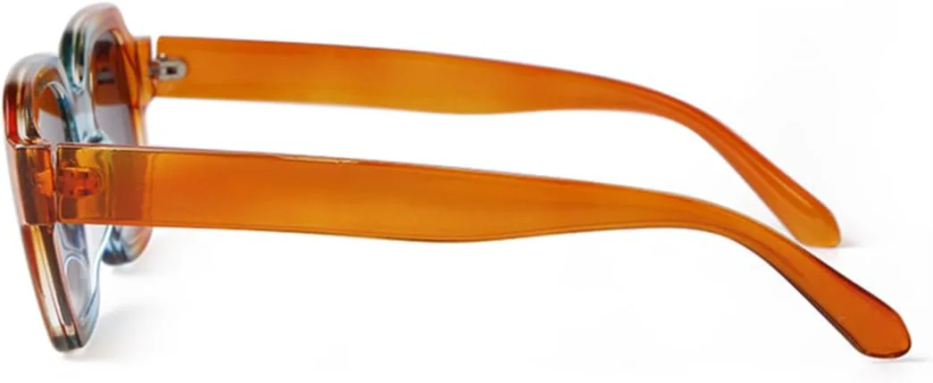 

Модные солнцезащитные очки для женщин и мужчин, с леопардовым принтом, оранжево-синим градиентом, защитой от УФ-излучения UV400, прямоугольной формы VFDHN, 5