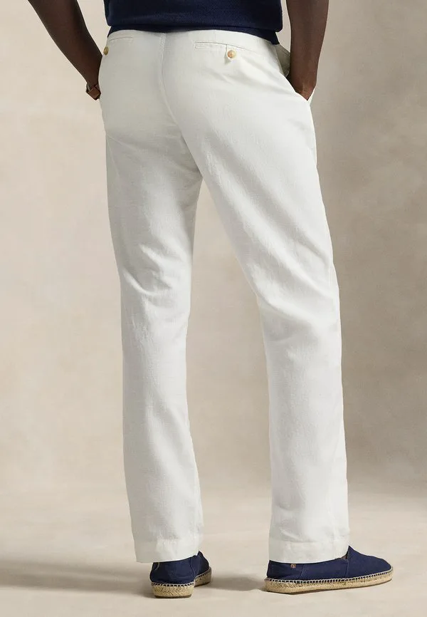 Классические брюки-чиносы bedford из льна и хлопка Polo Ralph Lauren, White — фото 3