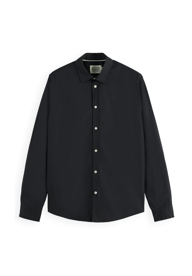 

Рубашка из плотного поплина с длинными рукавами Scotch & Soda, черный