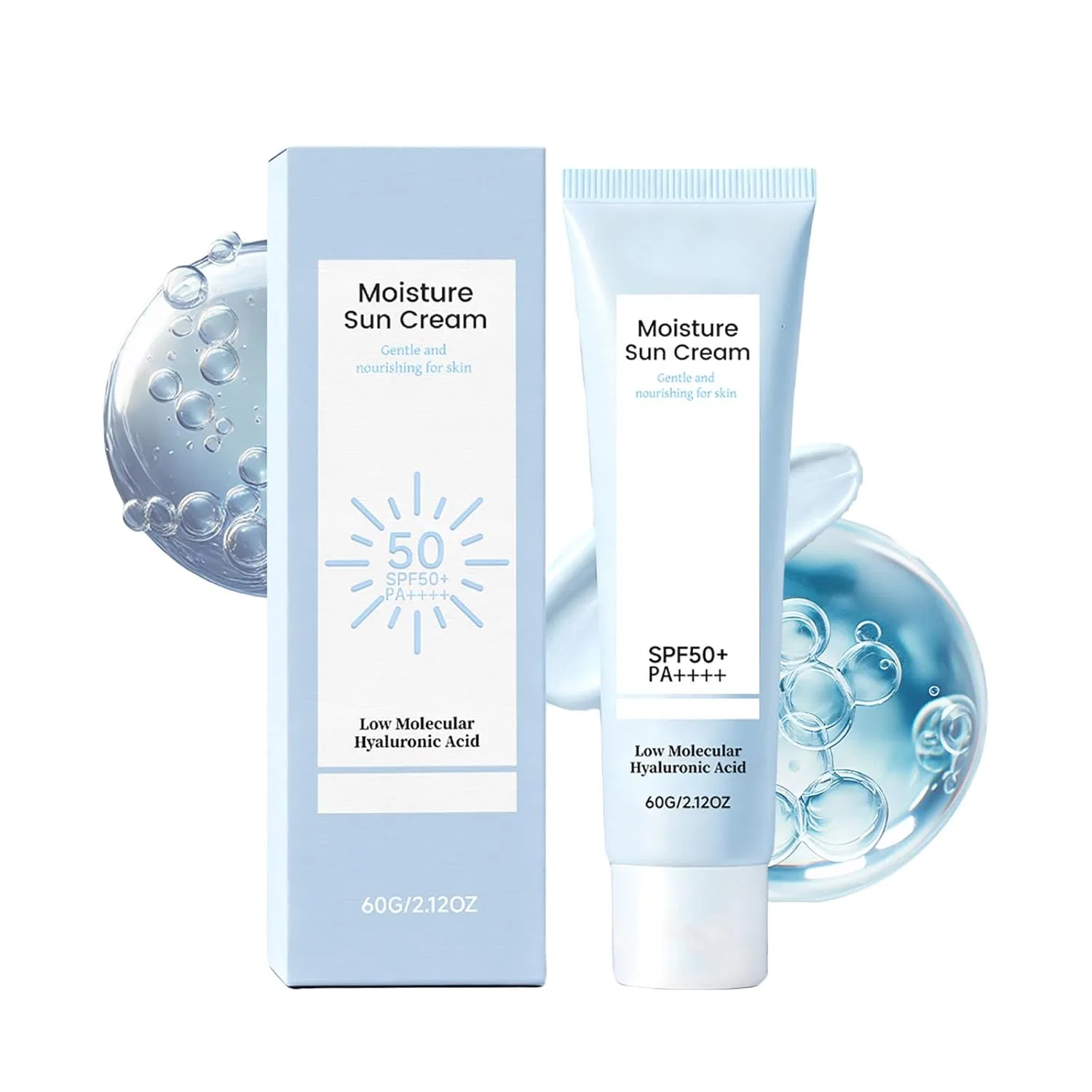 Увлажняющий солнцезащитный крем SPF 50+ PA++++ Generic, 1 Piece.