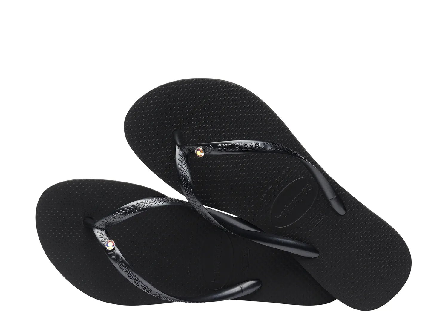 Сандалии Havaianas Slim Crystal SW II Flip Flop - Women's, черный — фото 3