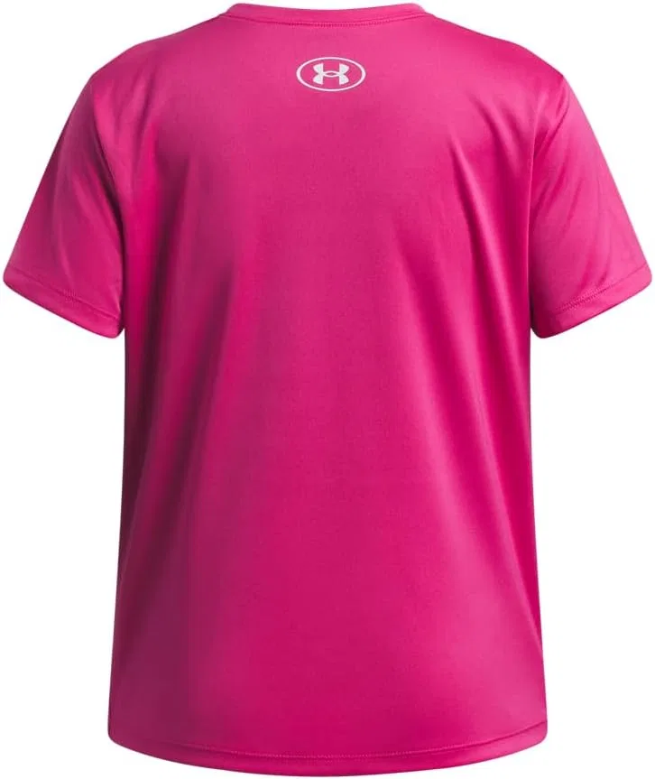 Футболка детская Under Armour, цвет Virtual Pink/White — фото 3