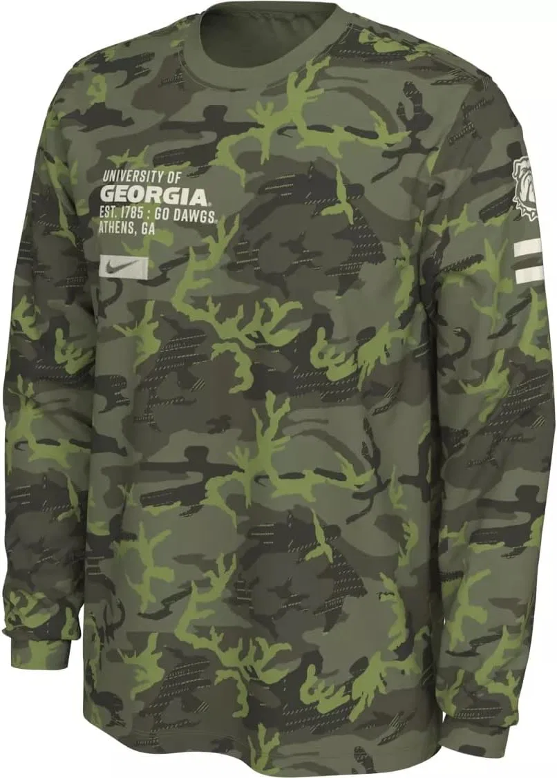 Футболка Nike Dri-FIT Military Appreciation, Georgia Bulldogs, Long Sleeve
