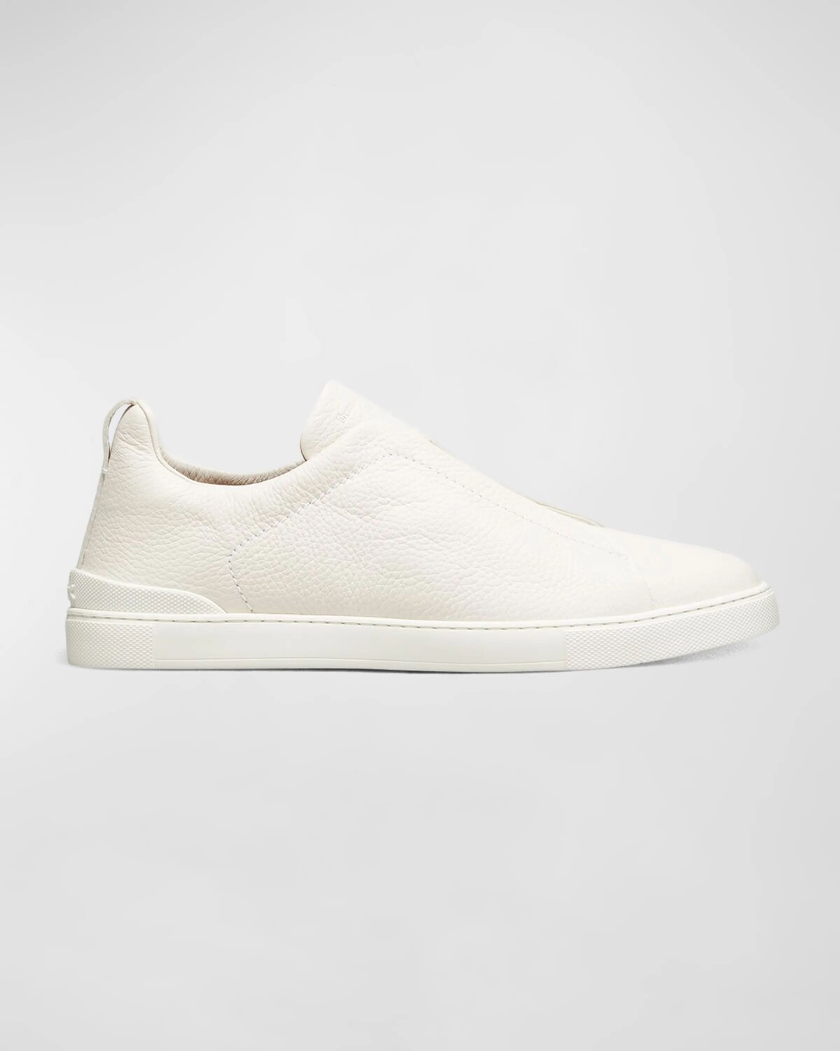 

Мужские кожаные кроссовки с тройной строчкой из оленьей кожи ZEGNA, цвет Off White