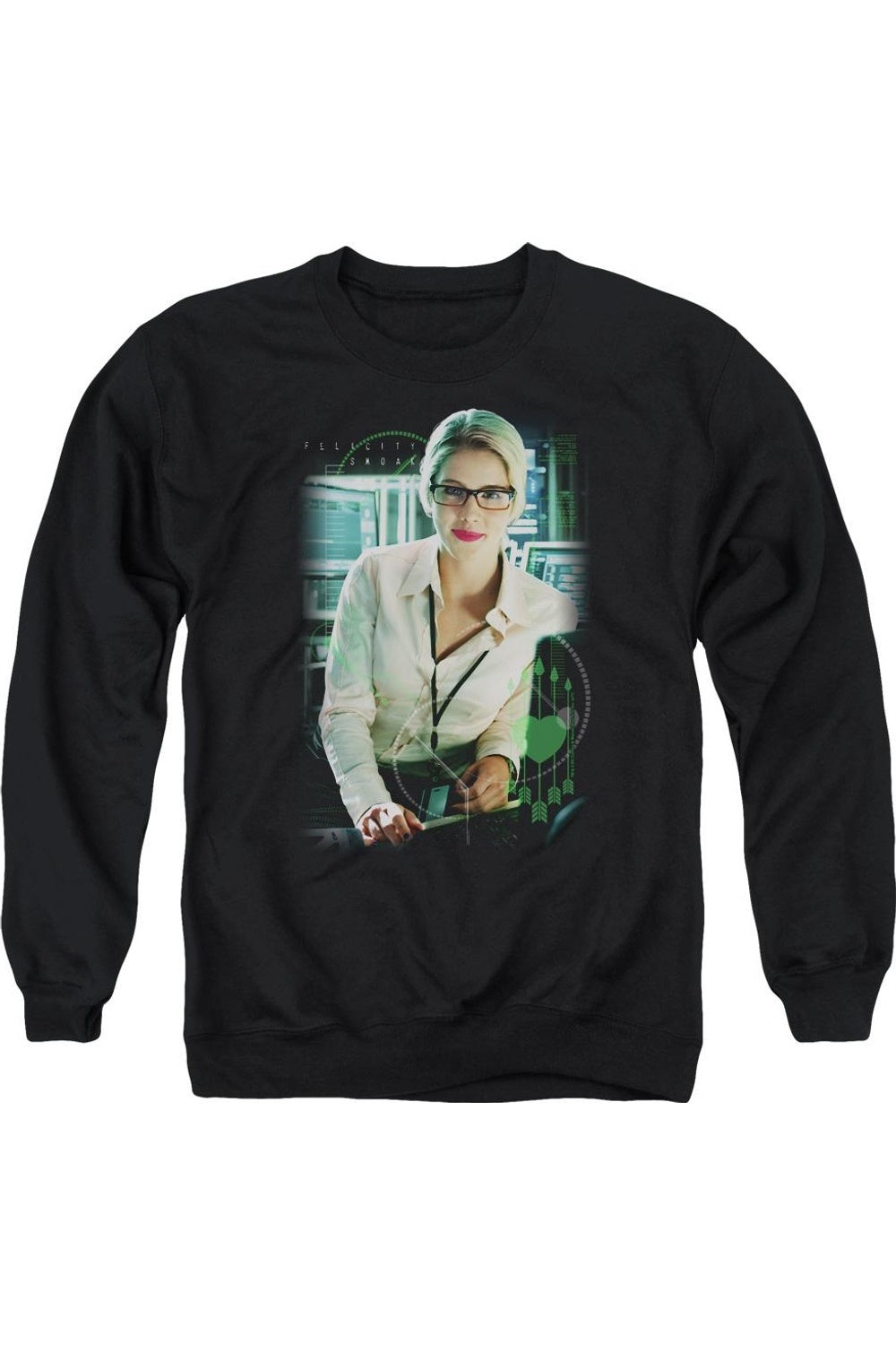 

Толстовка Arrow Felicity Smoak для взрослых с круглым вырезом Gildan, черный