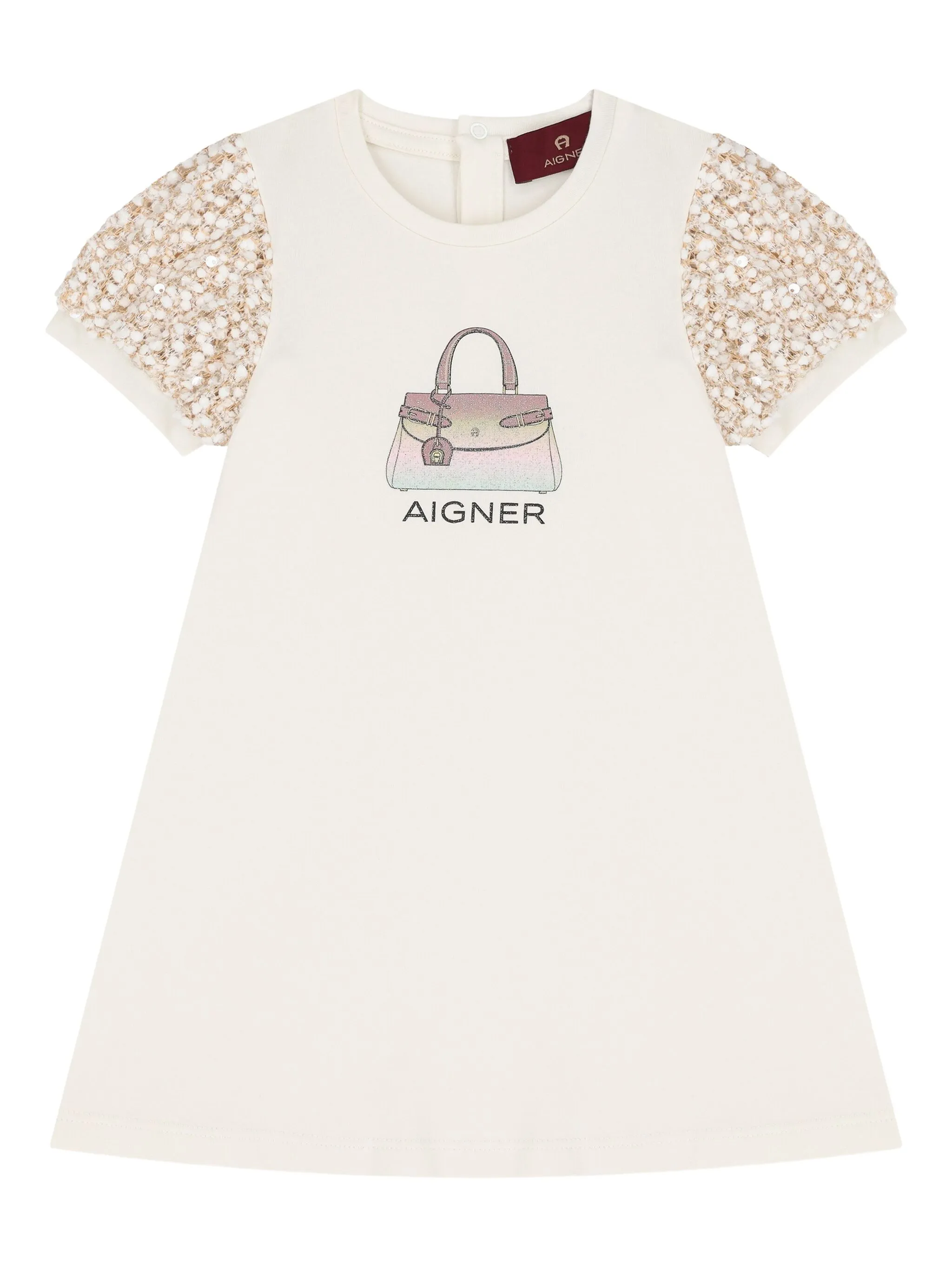 

Платье с принтом Aigner Kids, белый