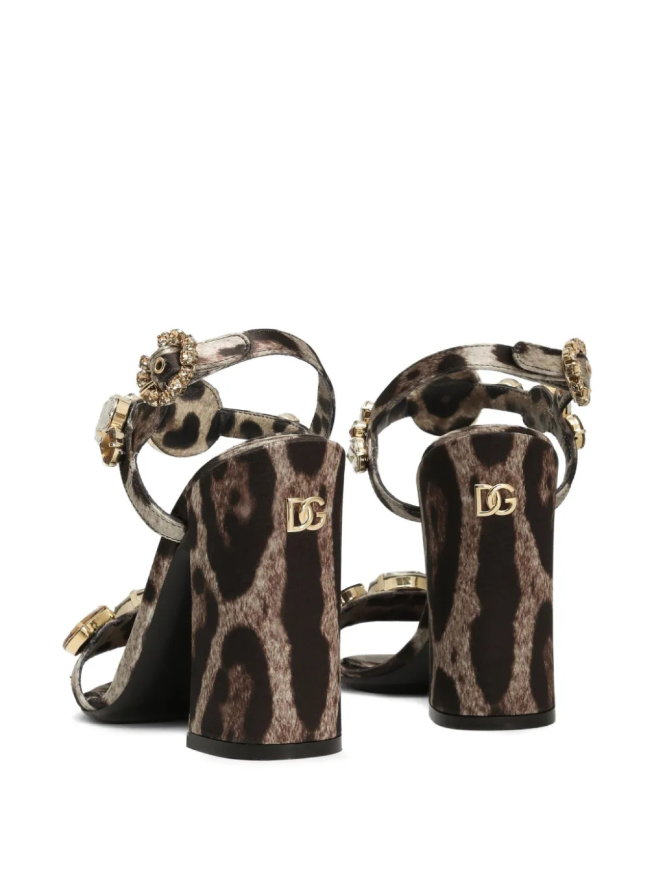 Босоножки Dolce & Gabbana 105 мм, украшенные драгоценными камнями, нейтральный — фото 4