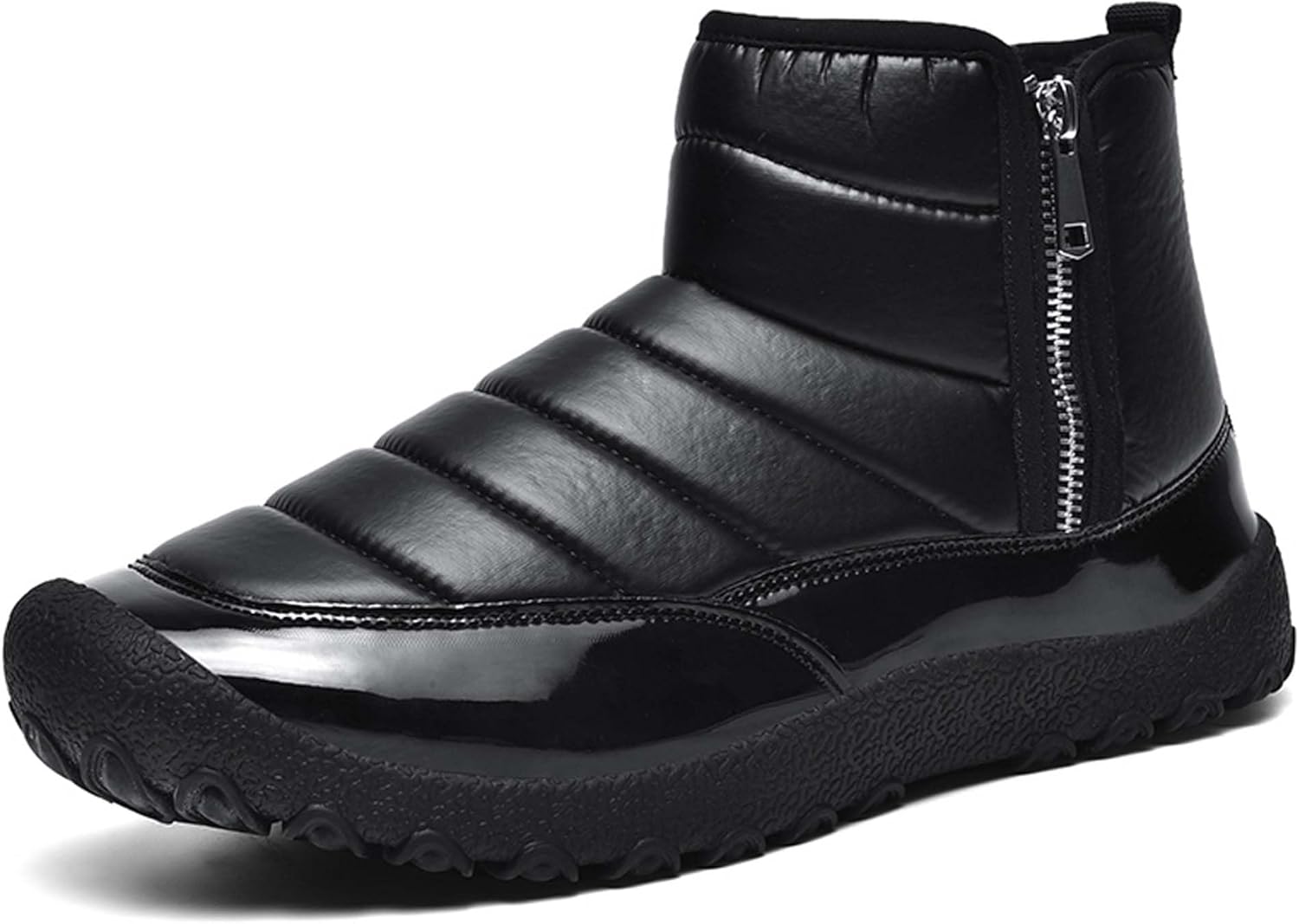 

Мужские зимние снежные ботинки водонепроницаемые утепленные хлопковые ботинки противоскользящие для активного отдыха походные удобные легкие мужские ботинки Generic, черный