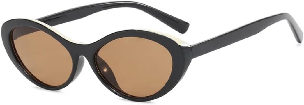 

Солнцезащитные очки с защитой от УФ-излучения UV400 | Овальные линзы «кошачий глаз» с леопардовым принтом, разноцветные | для женщин и мужчин, для занятий спортом на открытом воздухе и вождения DSVIGF, Black-brown