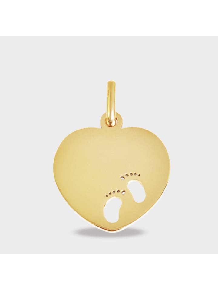

Adeliás Женский кулон - кулон в форме сердца с гравировкой, из нержавеющей стали, золотистый