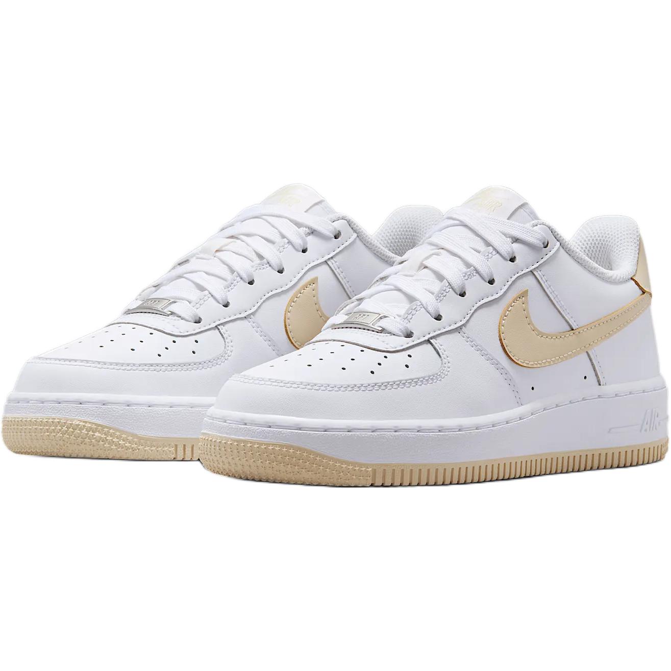 Air Force 1 устойчивые к скольжению износостойкие low top детские скейтбординг кроссовки для подростков Nike, белый — фото 4