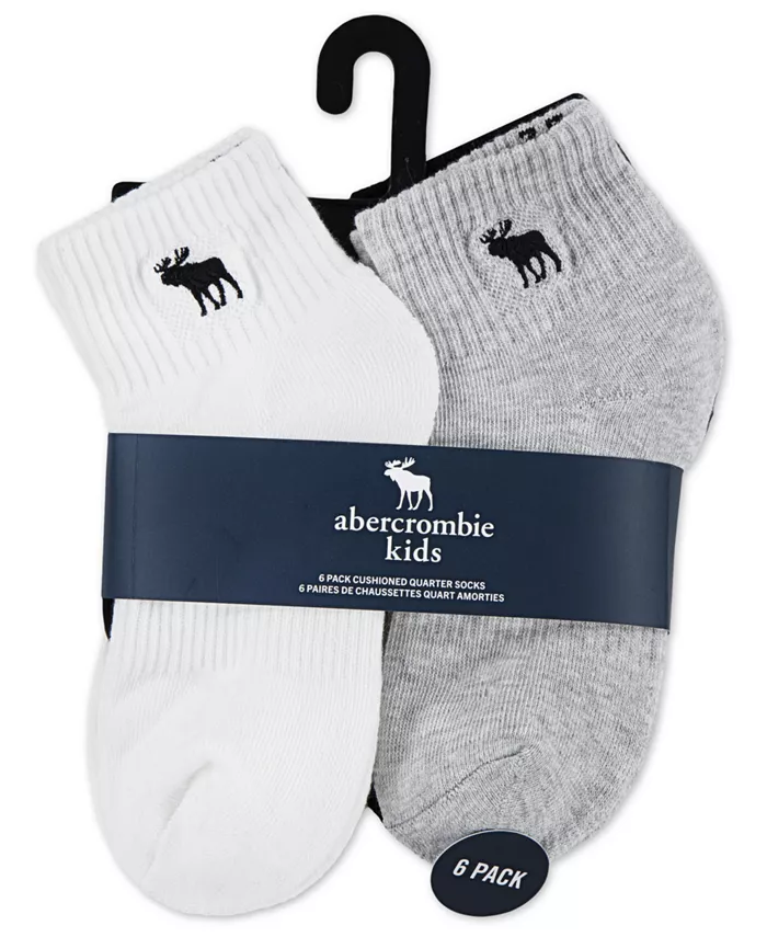 6 пар носков нейтрального цвета abercrombie kids, мультиколор — фото 3