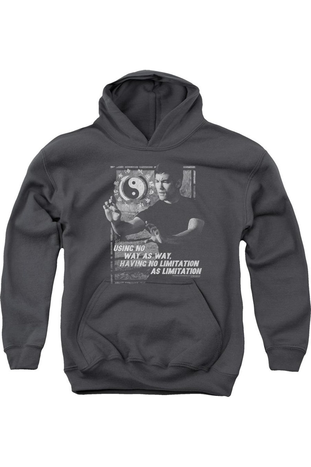 

Брюс Ли "Нет пути как путь" молодежная толстовка с капюшоном Gildan, Charcoal