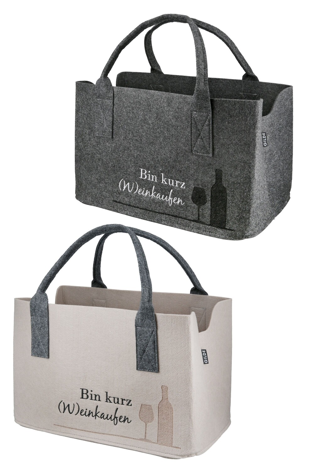 

Сумка шоппер GMD Living 2er Set Filztasche (W)einkaufen, бежевый