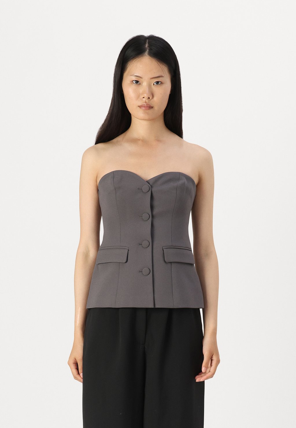 

Топ YASMOLLY WAISTCOAT YAS, серый