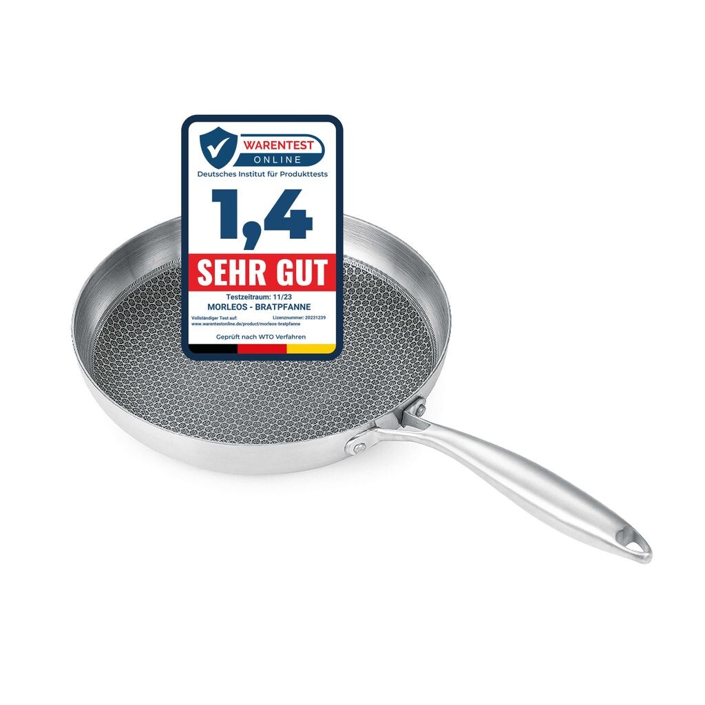 

Сковорода Morleos 22 см, 2 литра, с антипригарным покрытием, сковорода из нержавеющей стали, газовая индукционная электрическая маленькая сковорода, устойчивая к царапинам, с антикоррозийным покрытием Gastro