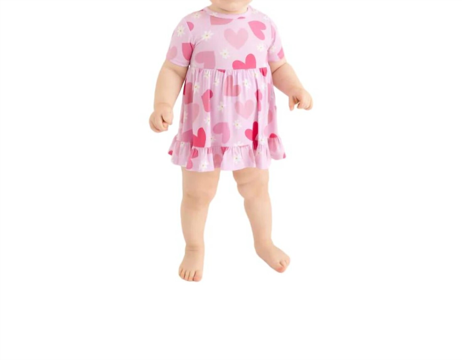 

Розовое платье-боди с короткими рукавами Daisy Love Posh Peanut, розовый