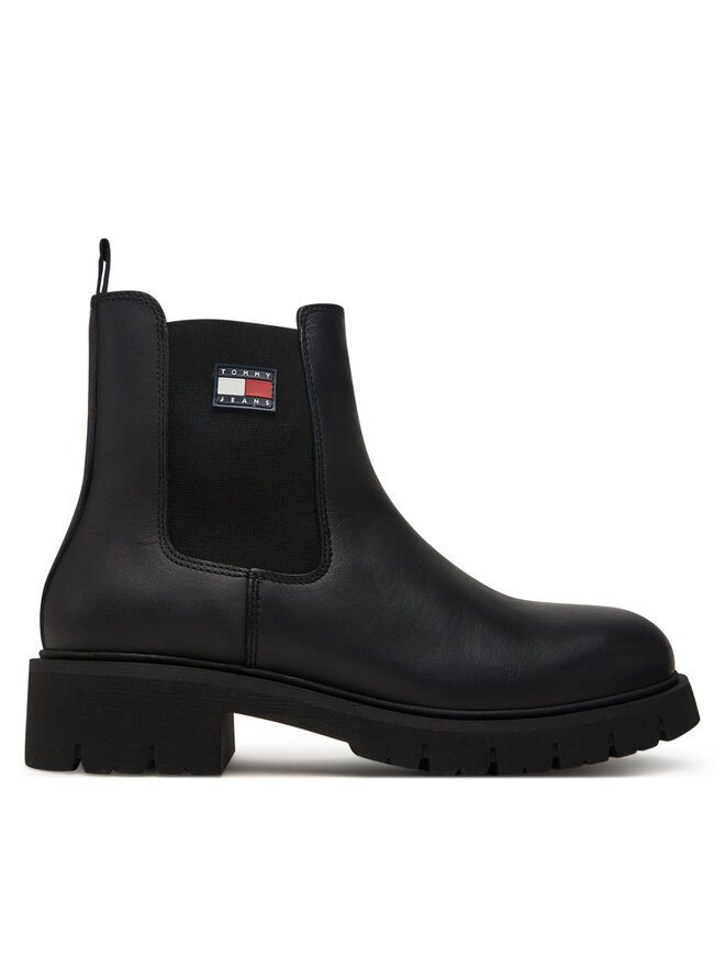 Классические ботильоны Tjw Chelsea Leather Boot EN0EN02825 Tommy Jeans, черный