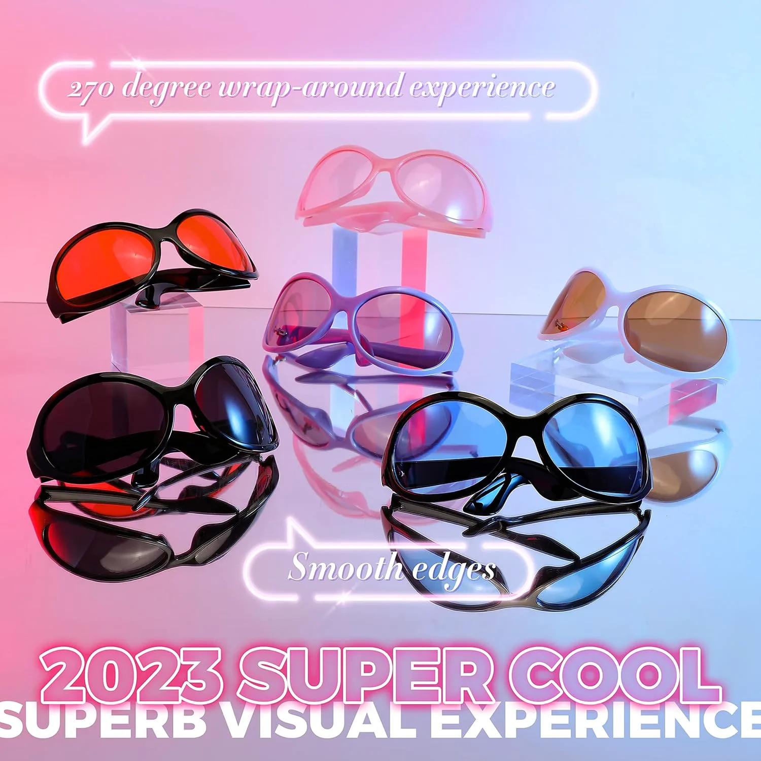 

FEISEDY Модные солнцезащитные очки большого размера, классическая овальная оправа, стильные очки с широкими линзами, женские очки B2391, Black Frame Red Lens