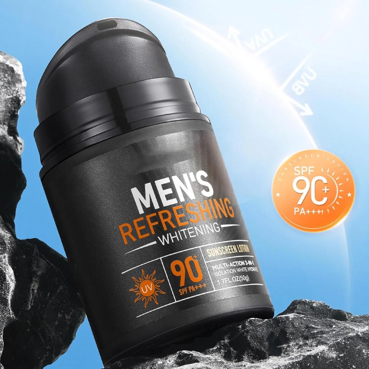 Мужской солнцезащитный крем SPF 90+ для лица и тела Generic, 2 — фото 4