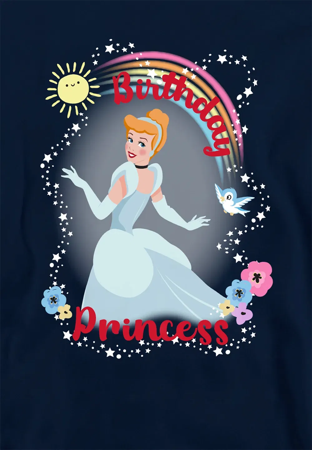 Детская худи Cinderella Birthday Princess, Disney, темно-синий — фото 2