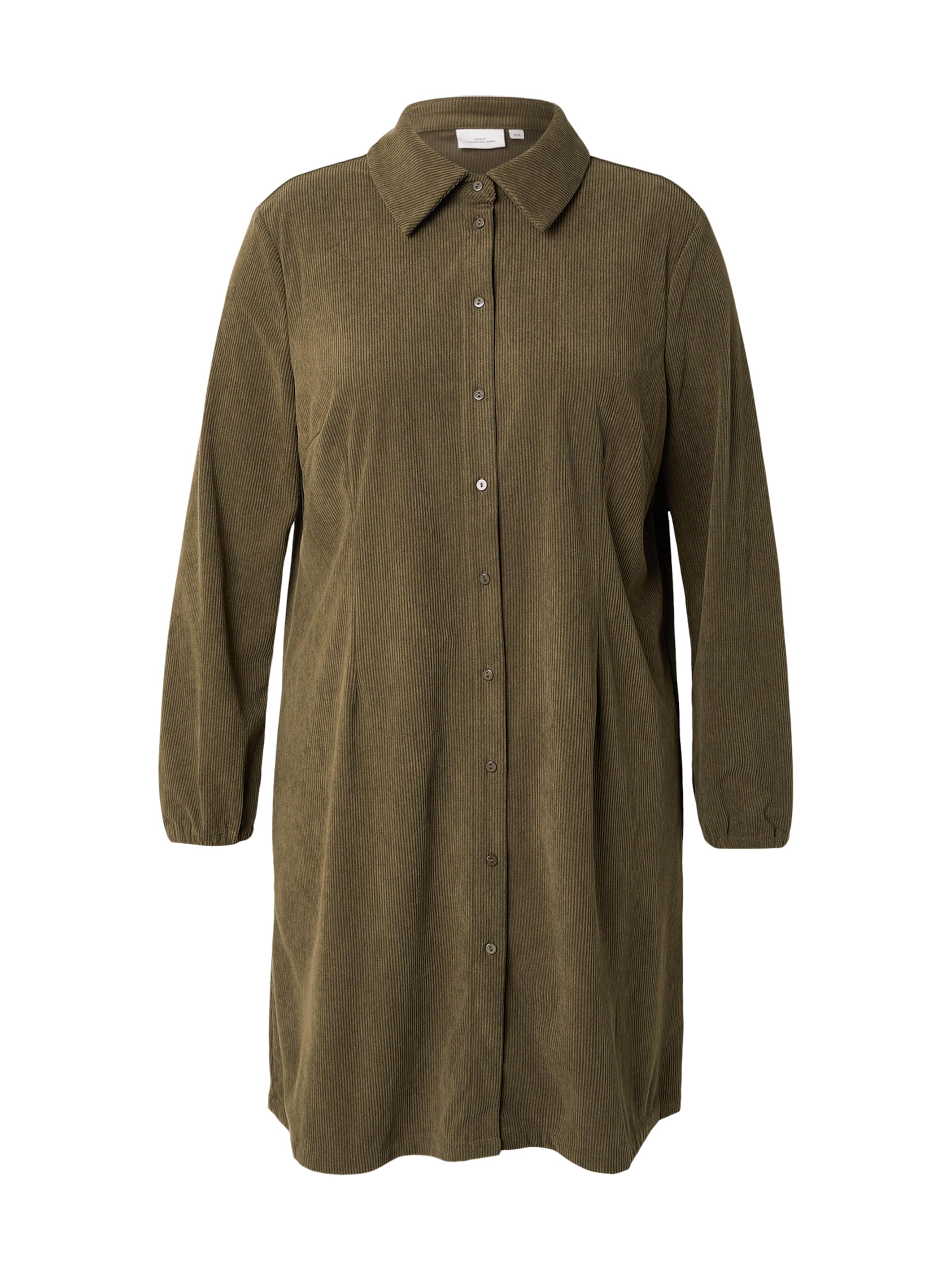 

ONLY Carmakoma Платье-рубашка 'CARMAKINTA' в цвете Olive