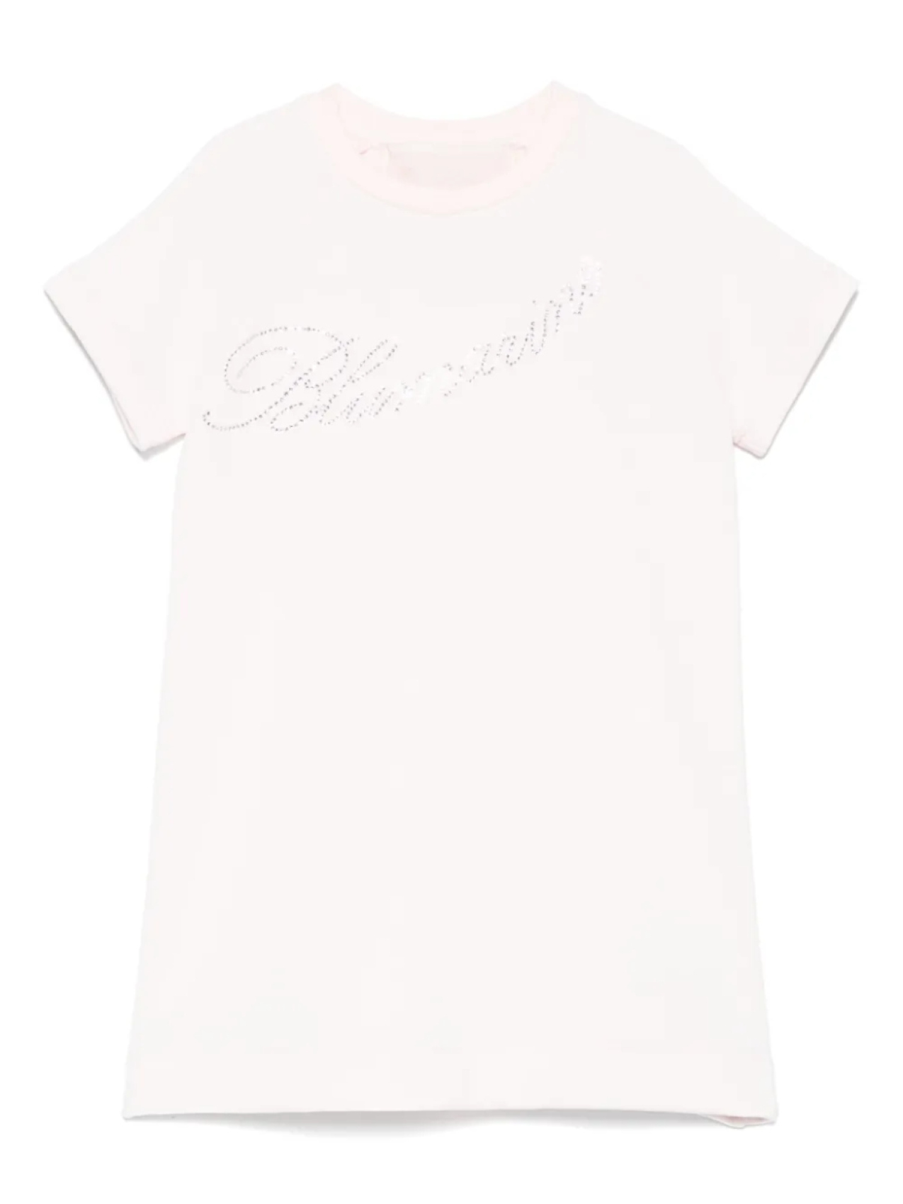 

Miss Blumarine платье с логотипом из страз, розовый