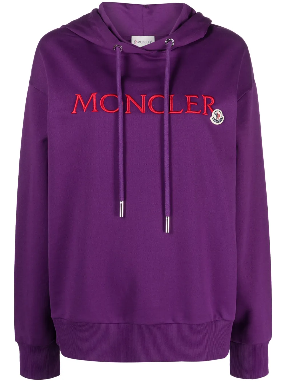 

Худи с вышитым логотипом MONCLER, фиолетовый