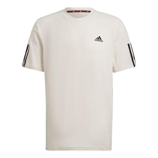 

Футболка adidas Logo Printing Solid Color Stripe Casual Short Sleeve White, мультиколор