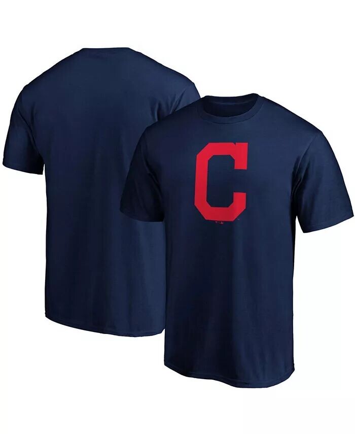 

Мужская темно-синяя футболка с официальным логотипом Cleveland Indians Fanatics