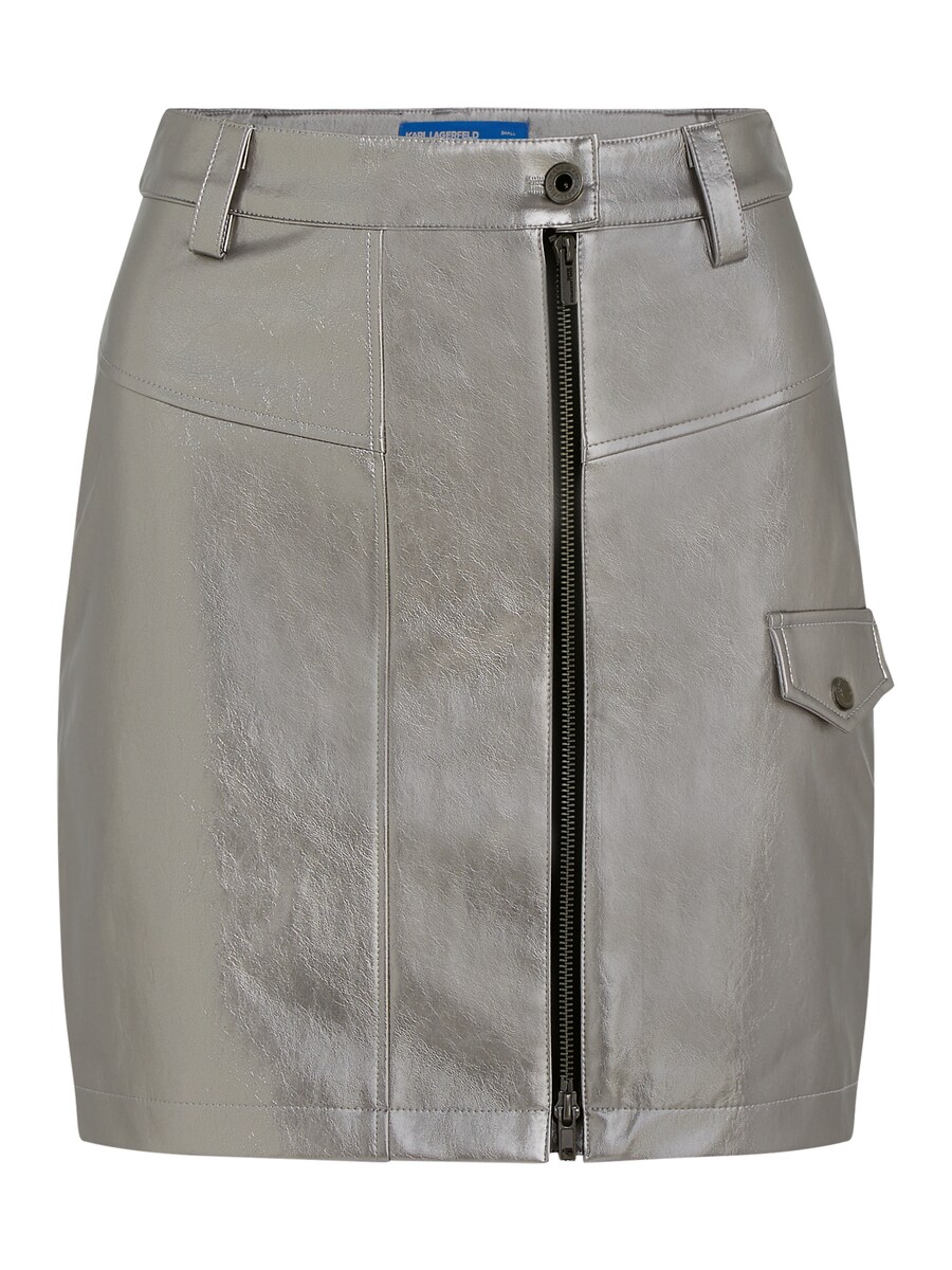 

Кожаная юбка KARL LAGERFELD JEANS Skirt, цвет silver grey