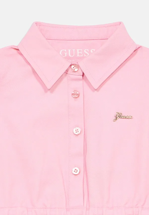 Детское платье из смешанных тканей, повседневное платье Guess, Cupid Pink — фото 3