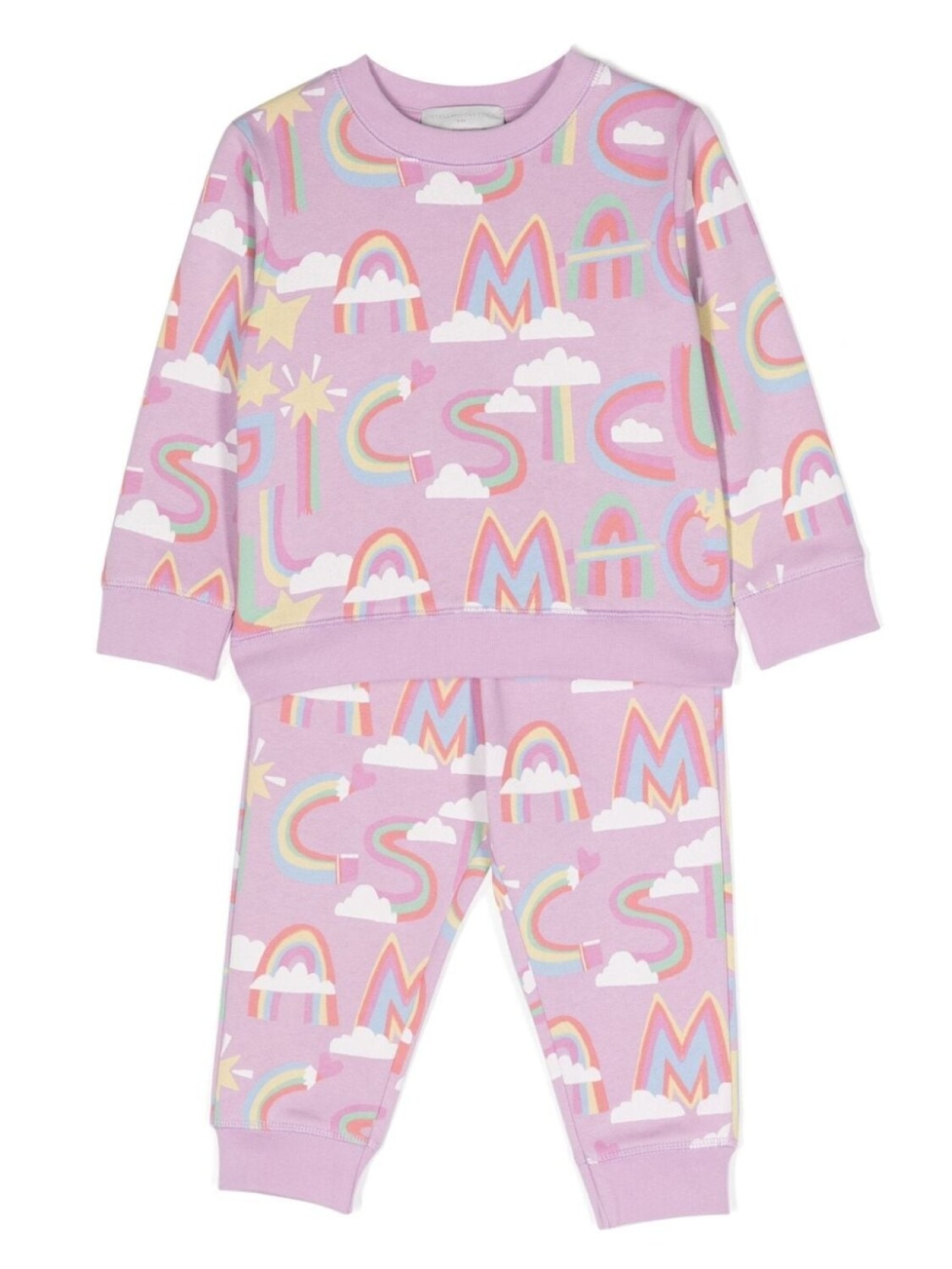 

Stella McCartney Kids спортивный костюм с графичным принтом, фиолетовый