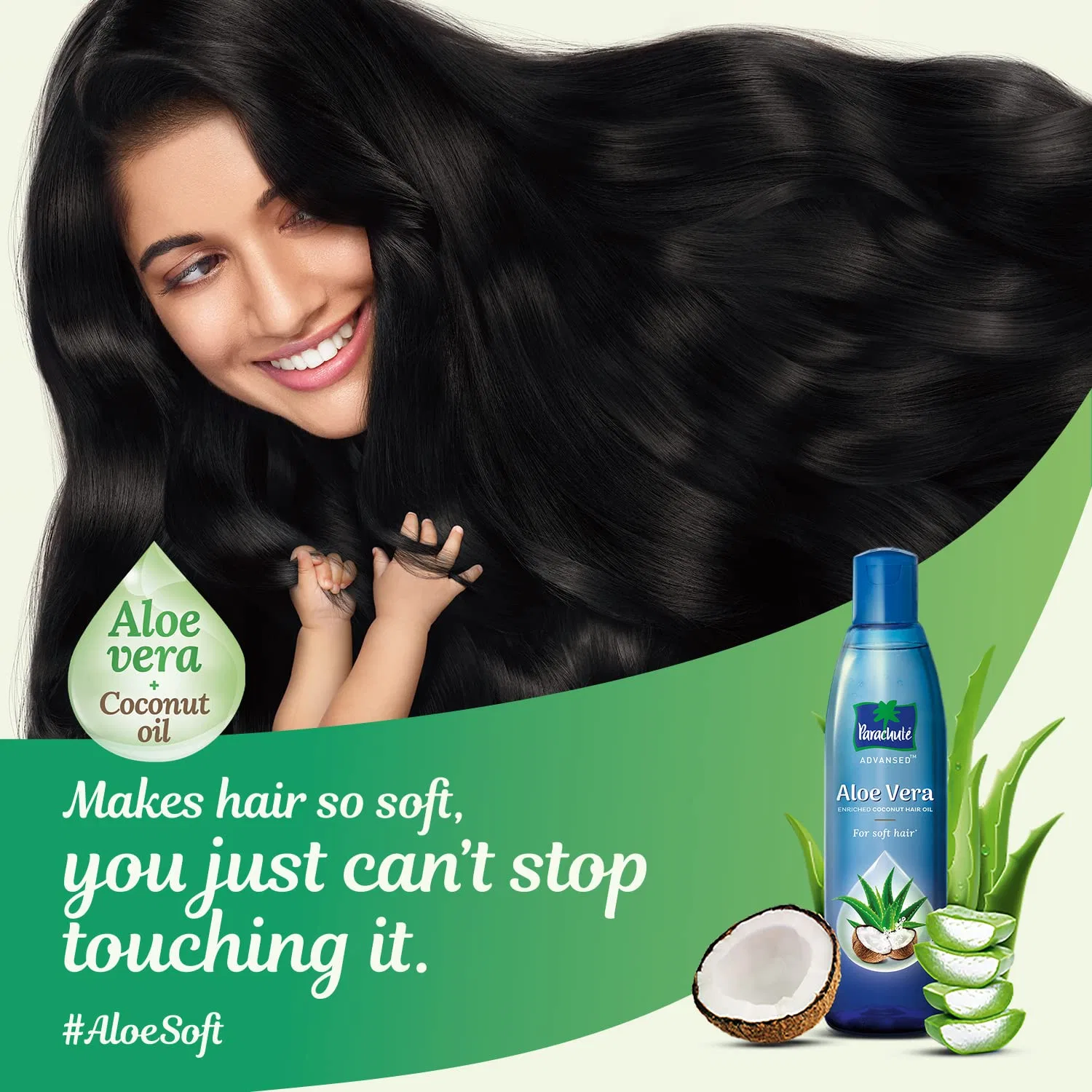 Кокосовое масло для волос Parachute Advansed с алоэ вера 150 мл Parachute Advansed — фото 4