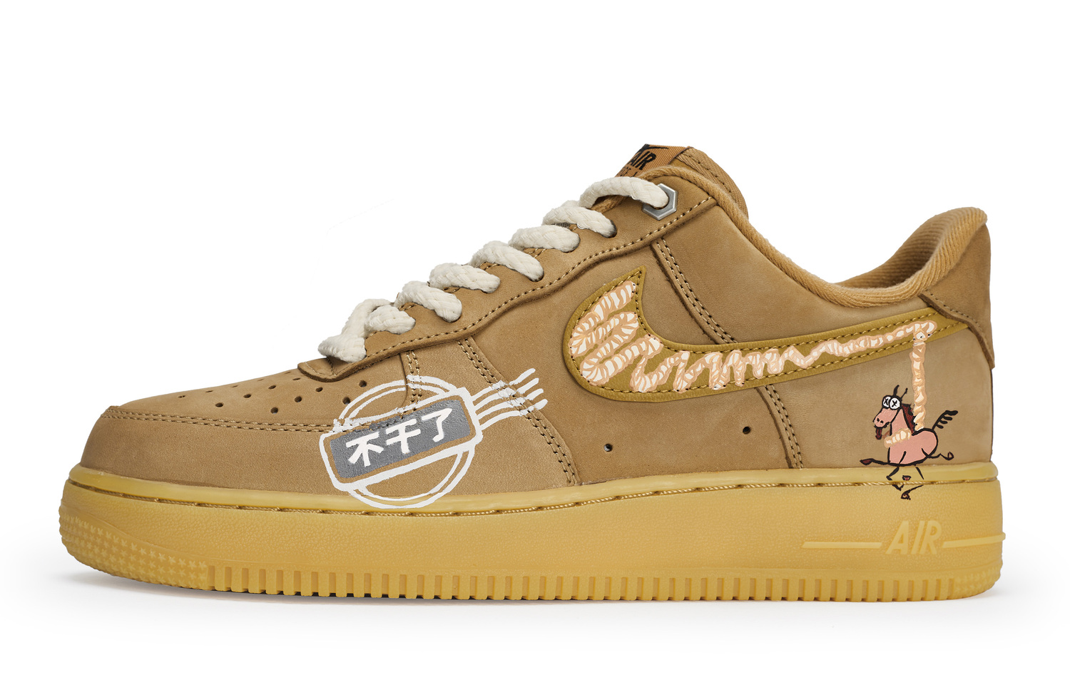 

Air Force 1 811 Manufacturing, Born To Be A Cow And Horse низкие скейтбордские кроссовки унисекс Nike, коричневый