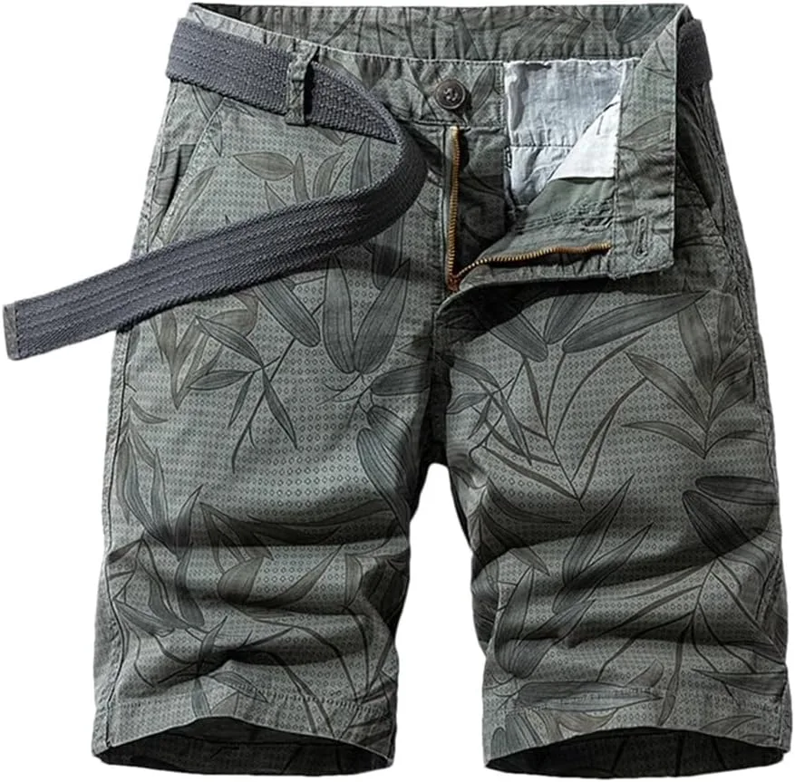 

Мужские шорты карго Vintage Printed с несколькими карманами OWEIEYEU