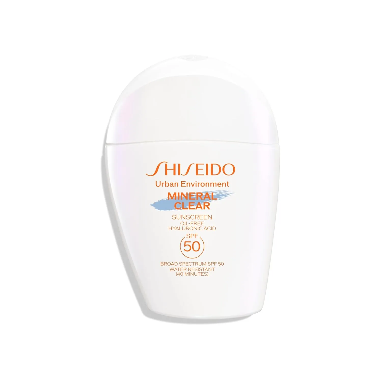 Shiseido Urban Environment Mineral Clear Sunscreen SPF 50 - выравнивает тон, сияние, морщины и упругость кожи, водостойкий 40 минут, некомедогенный, 30 мл