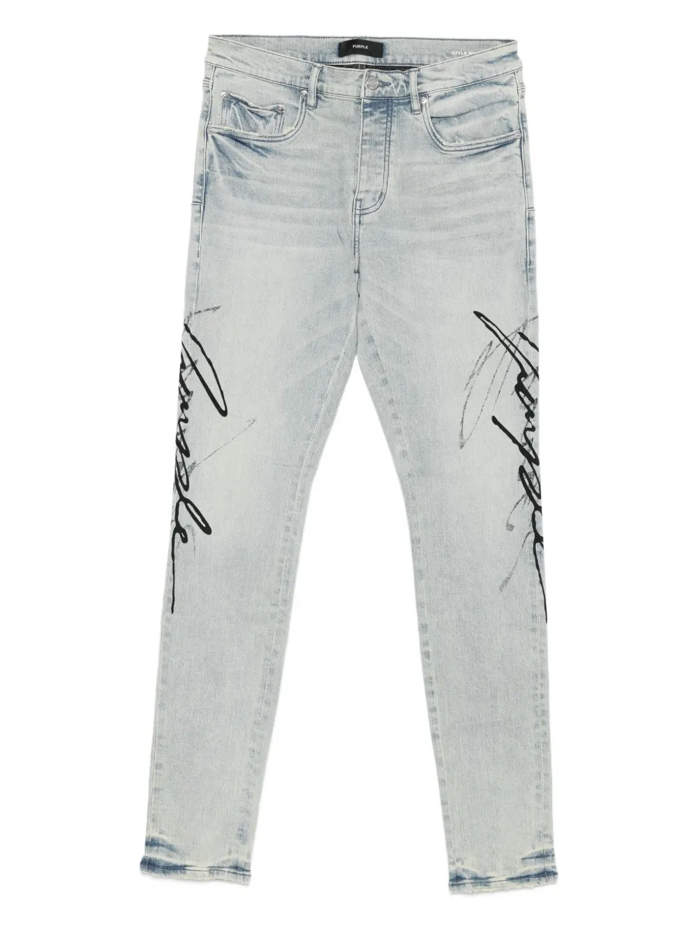 

Джинсы с надписями Purple Brand, синий