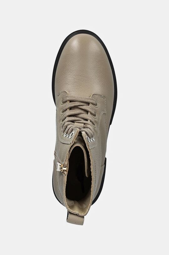 Кожаные ботильоны BICOLOR LEATHER LACE-UP Tommy Hilfiger, бежевый — фото 4