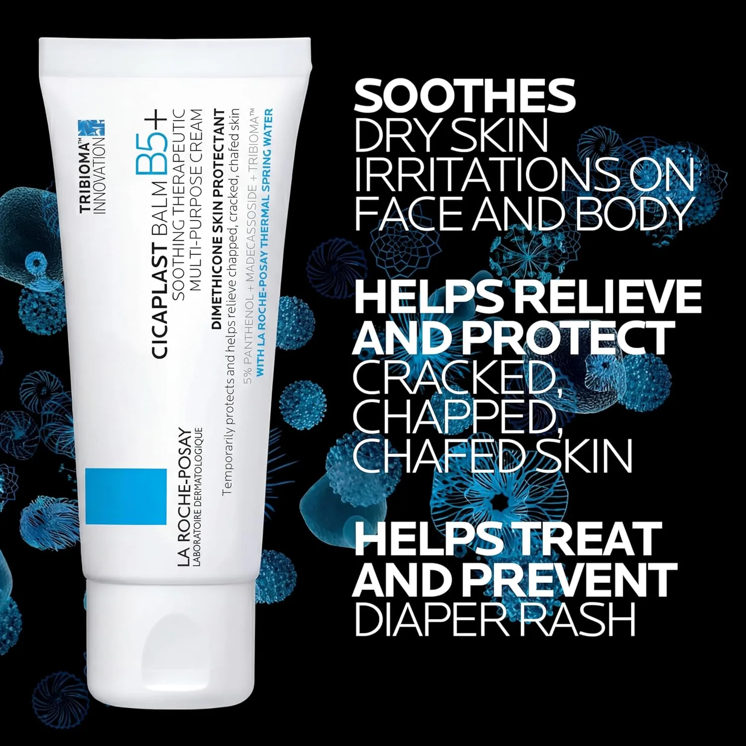 La Roche-Posay Cicaplast Balm B5, лечебная мазь и успокаивающий многофункциональный терапевтический крем для сухой и раздраженной кожи, бальзам для тела и рук, безопасен для детей, без отдушек. 39,9 мл (1 шт.) — фото 4
