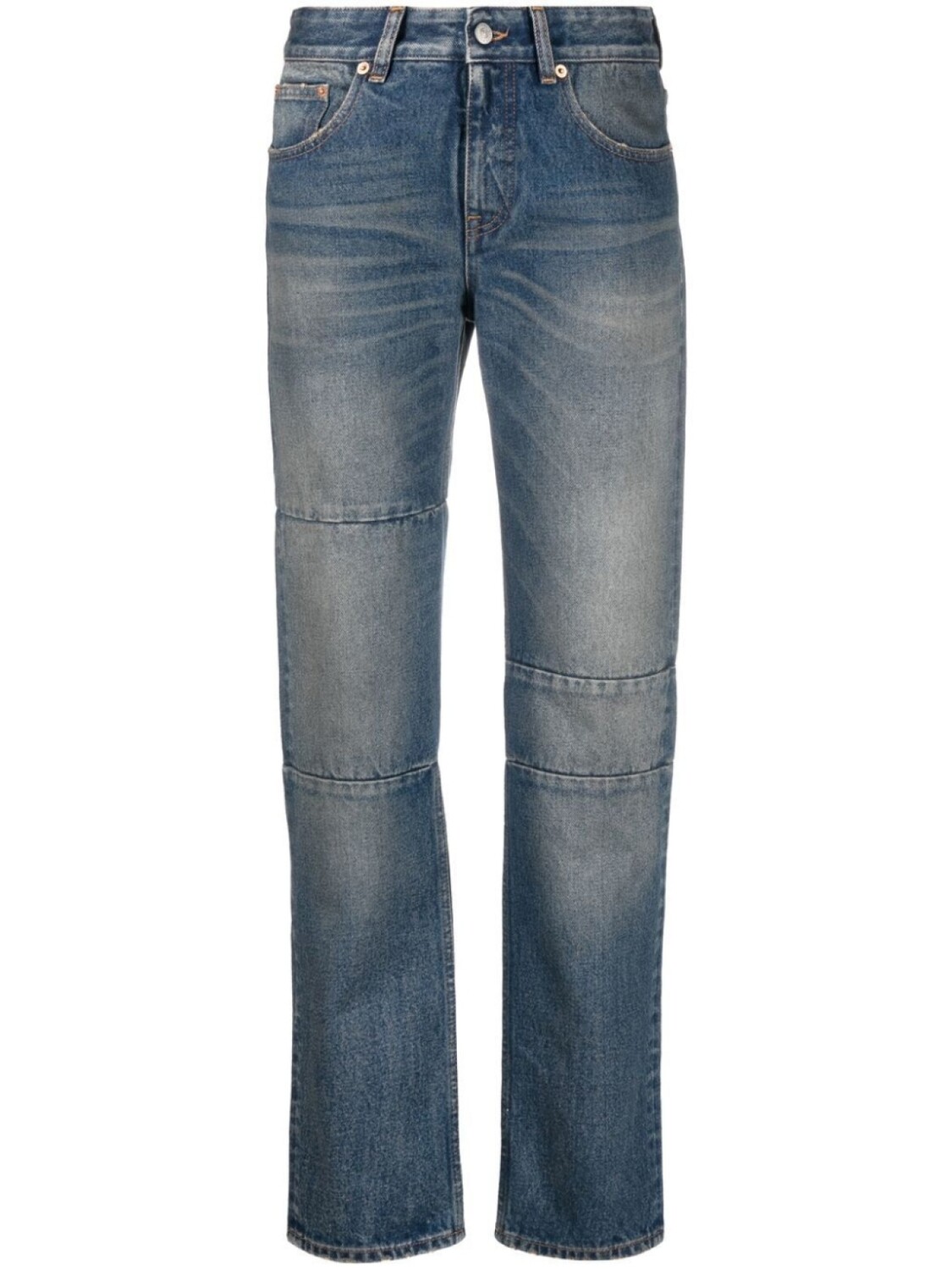 

Джинсы прямого кроя со вставками MM6 Maison Margiela, синий
