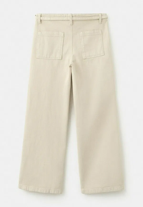 Детские джинсы прямого кроя для подростков Mango Kids, Beige — фото 2