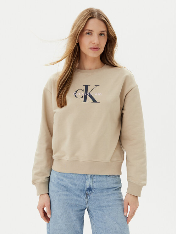 

Свободный крой толстовки LV047B234G Calvin Klein Jeans, бежевый