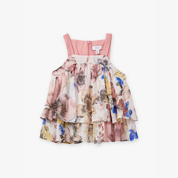 

Топ из ткани с ярусным дизайном 9-13 лет Reiss, розовый